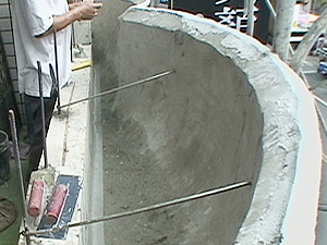 第一泥作積層完成